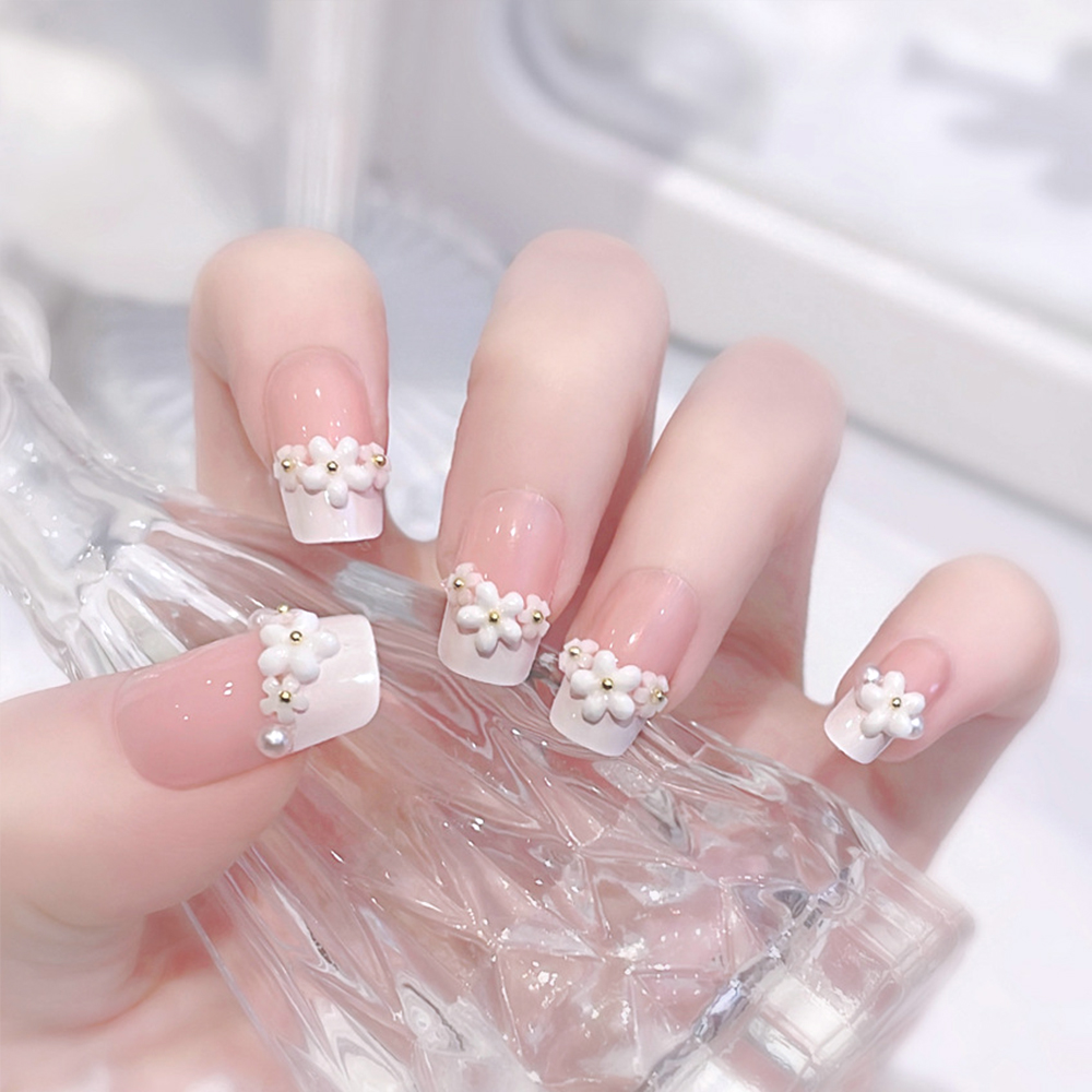 24pcs Medium Long Acrylic Fake - đánh giá và giá Pressed Flower Art