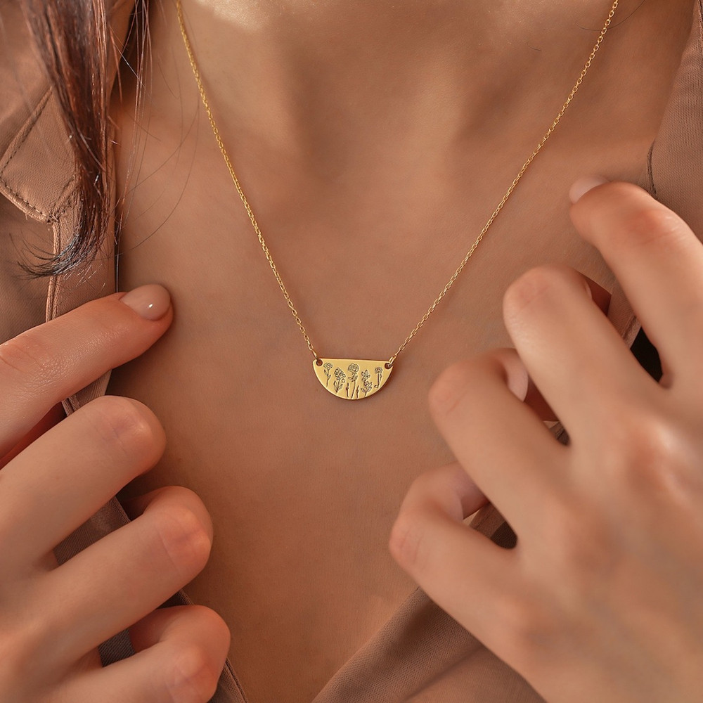 Custom Birth Month Flower Neck - đánh giá và giá Birth Flower Necklace