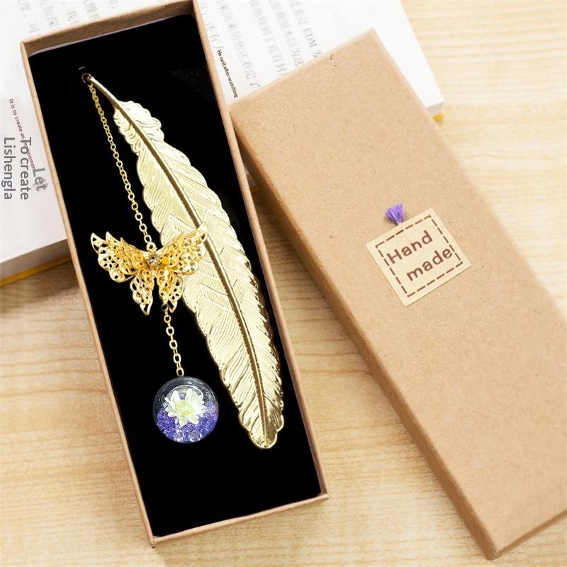 1PC Metal Bookmark Creative Im - đánh giá và giá Dried Flower Bookmark