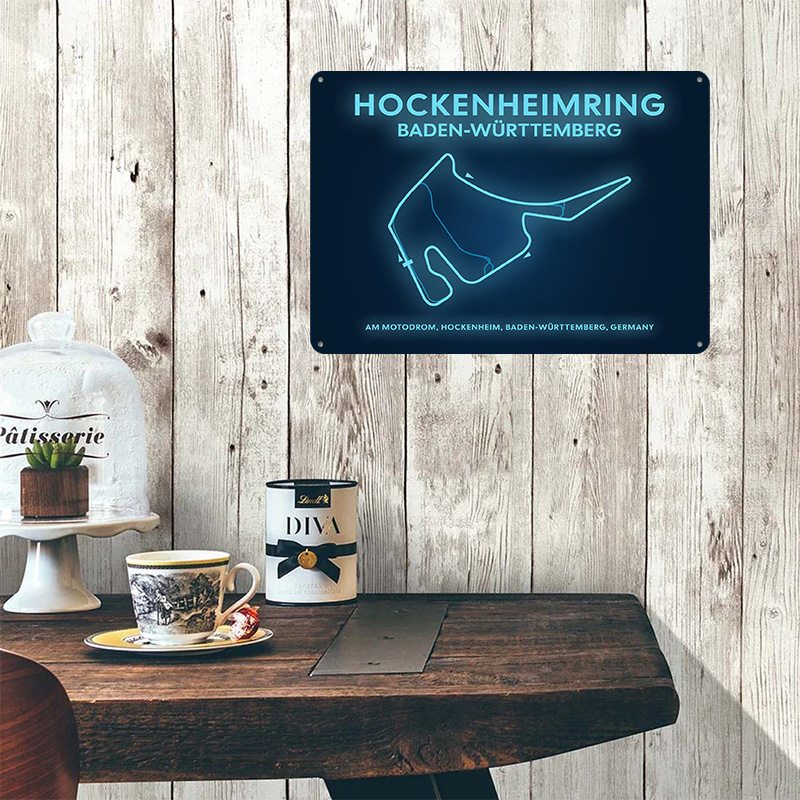 Hockenheimring Circuit Neon Ma - đánh giá và giá Custom Map Poster