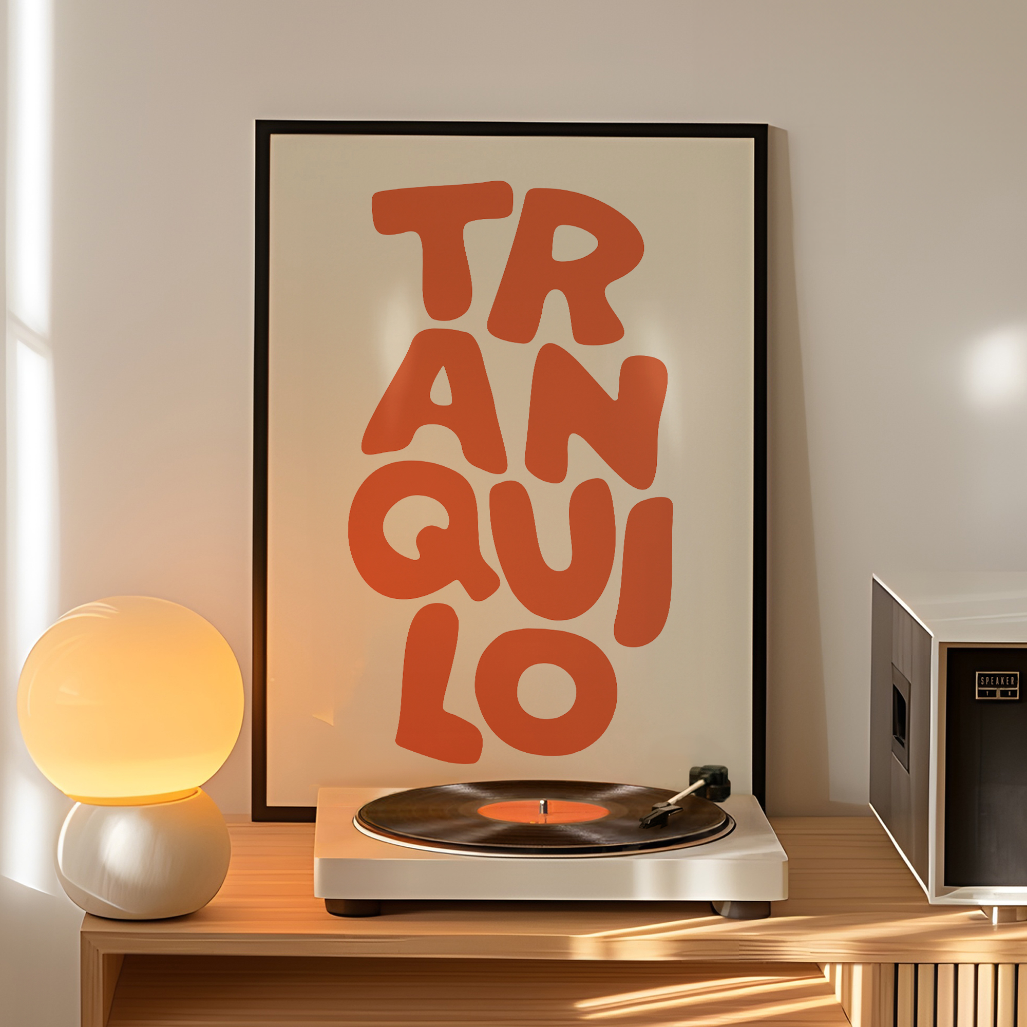 Boho Tranquilo Orange Cream Re - đánh giá và giá Custom Map Poster