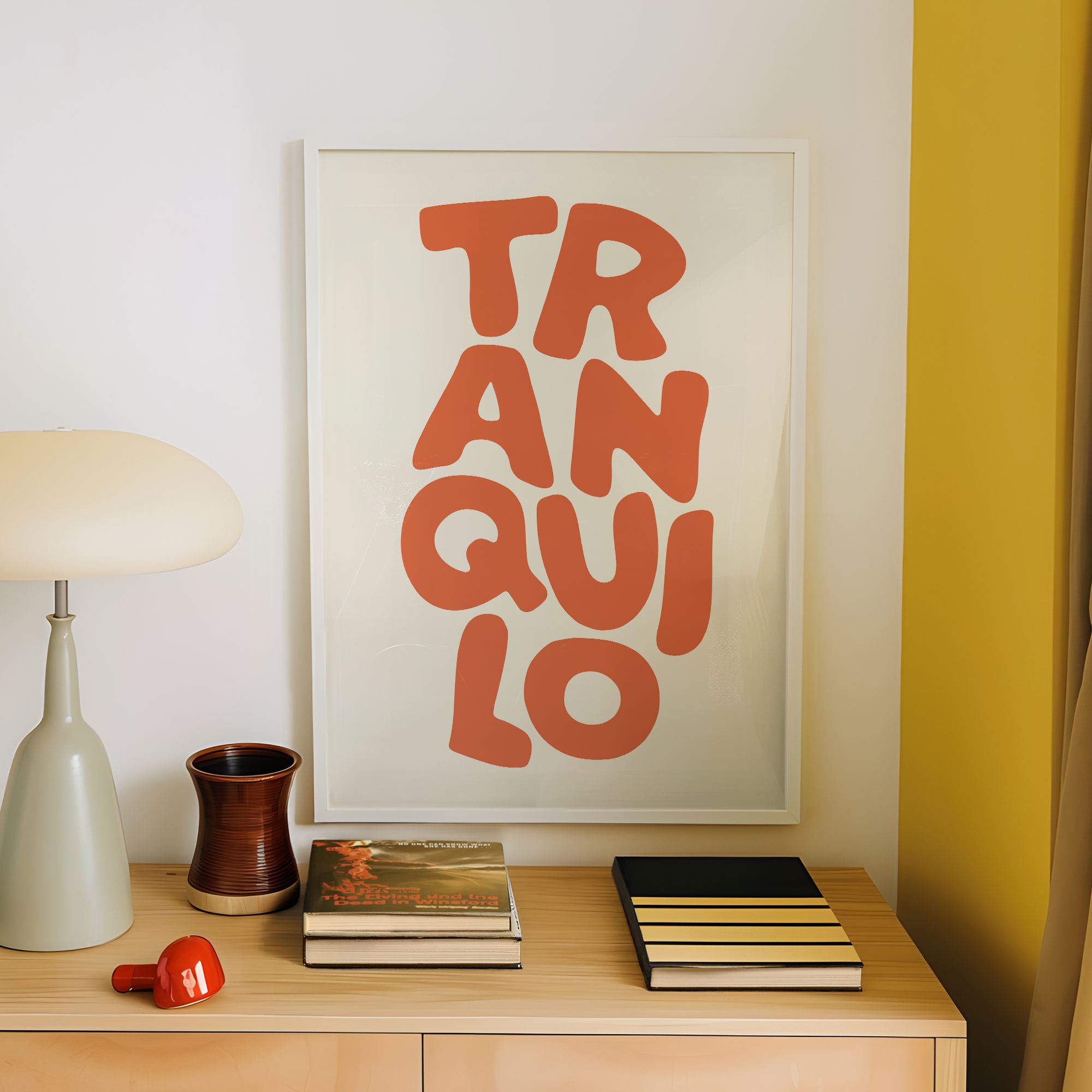 Boho Tranquilo Orange Cream Re - đánh giá và giá Custom Map Poster