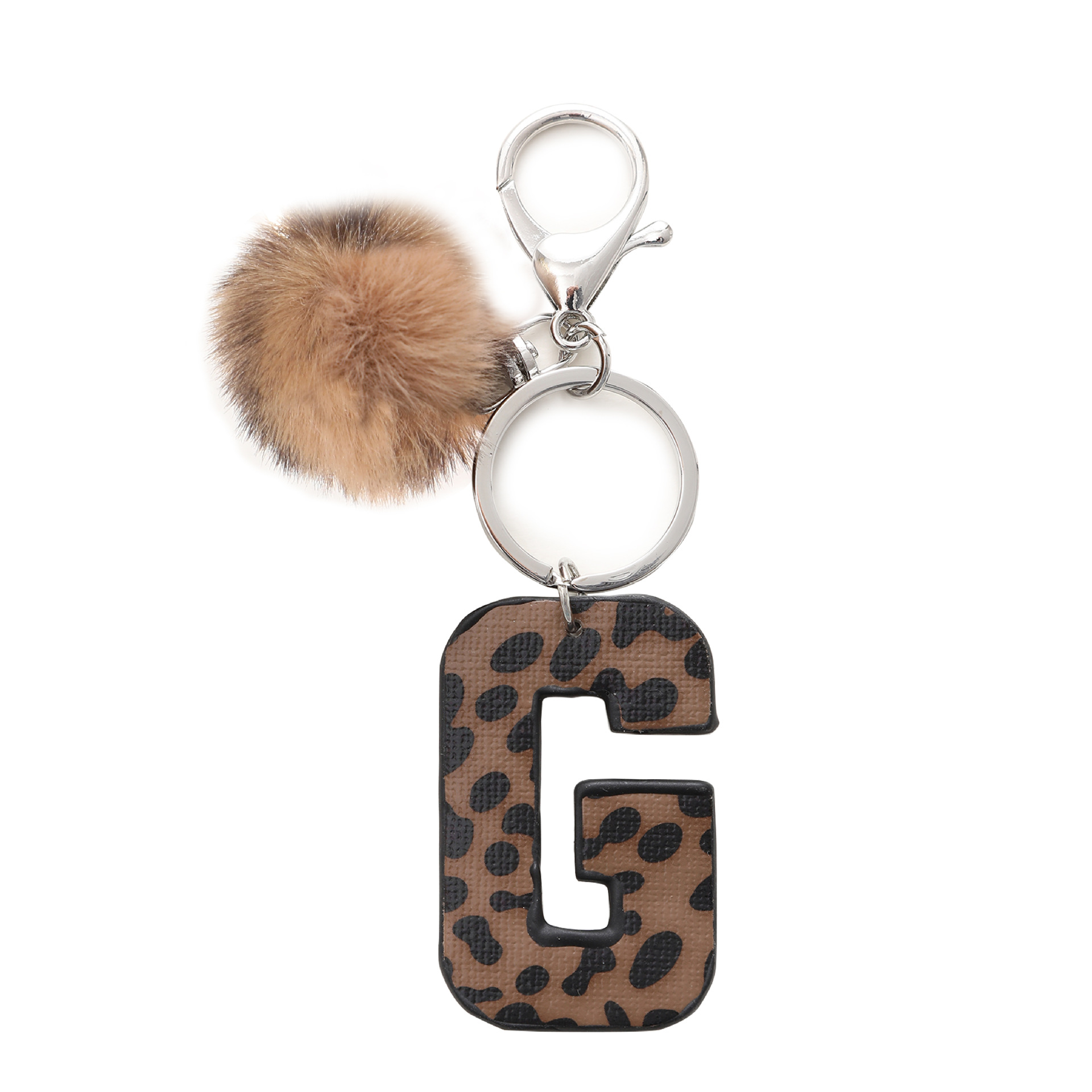 A-M Fashion Leopard Alphabet A - đánh giá và giá Monogram Keychain Leather