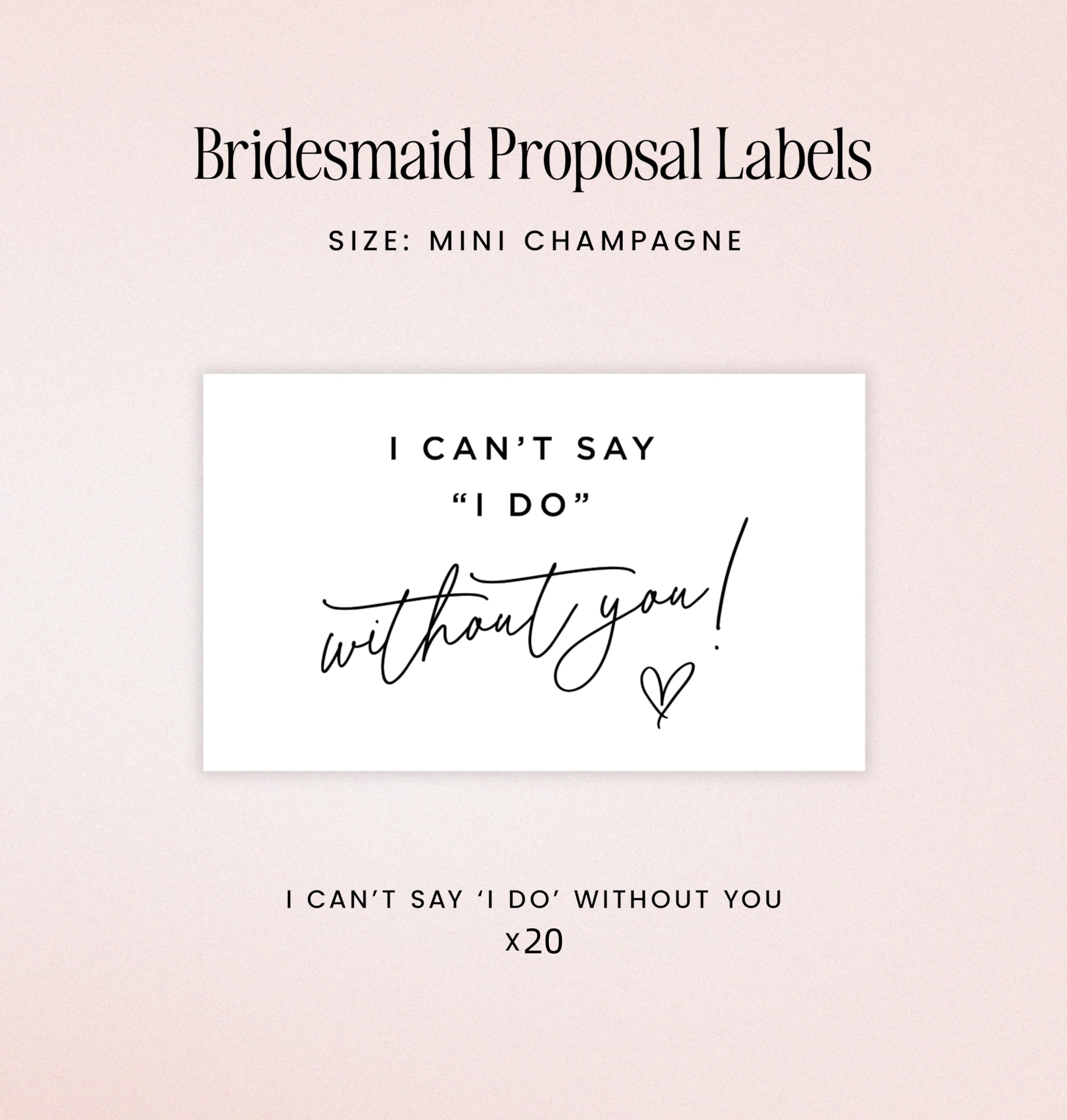 Bridesmaid Proposal Mini Champ - đánh giá và giá Personalised Candle Label