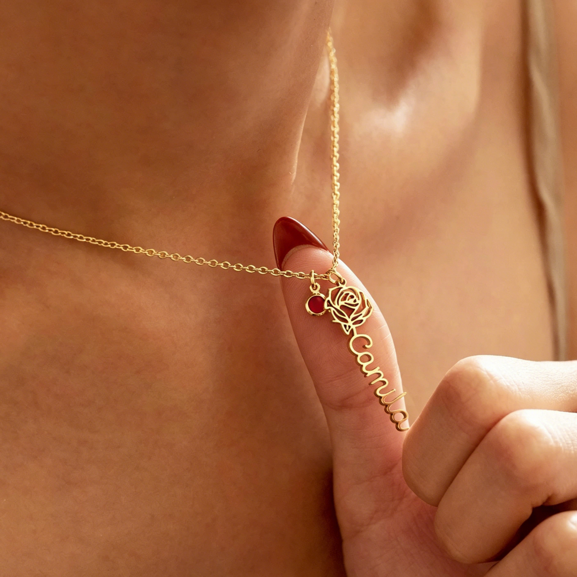 Personalized Custom Name Neckl - đánh giá và giá Birth Flower Necklace