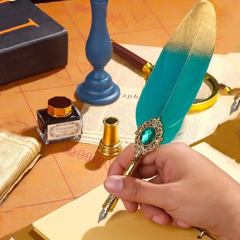 Creative Feather Dip Pen Ink S - đánh giá và giá Wax Seal Letter Kit