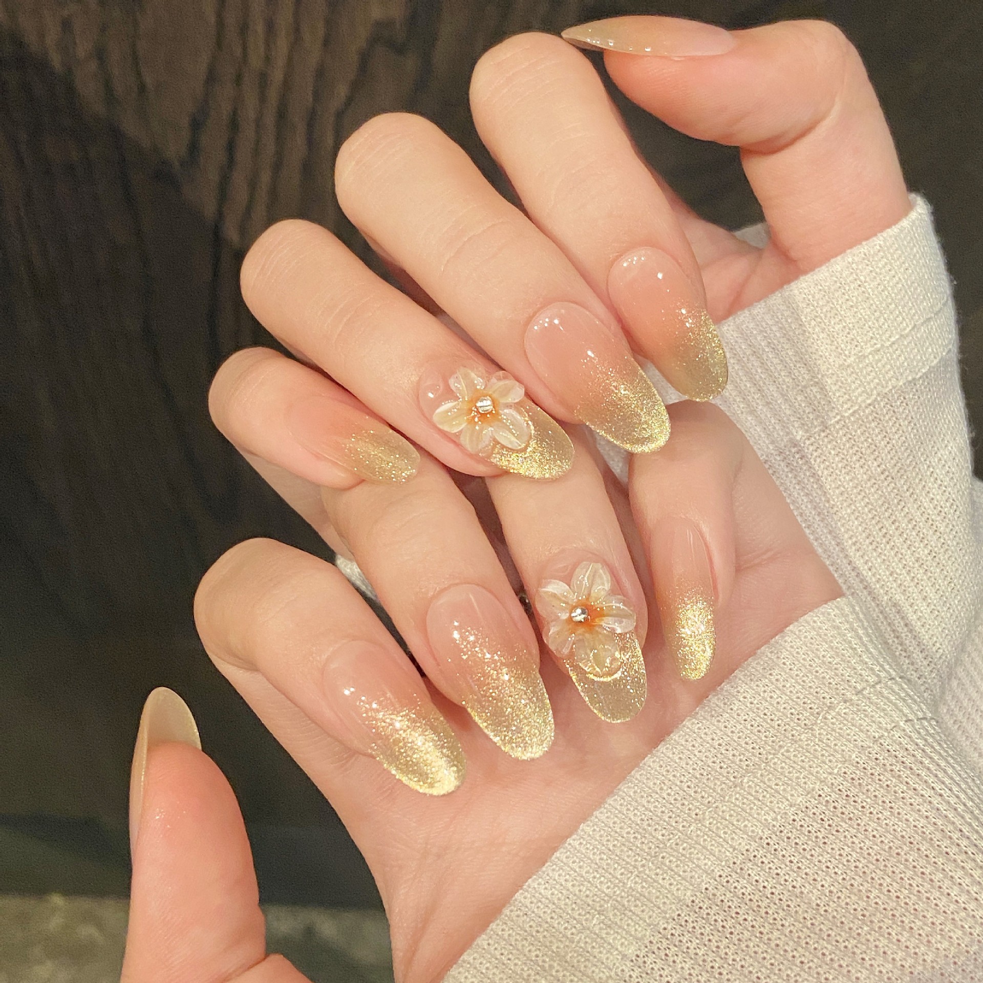 10pcs Handmade Press on Nails  - đánh giá và giá Pressed Flower Art