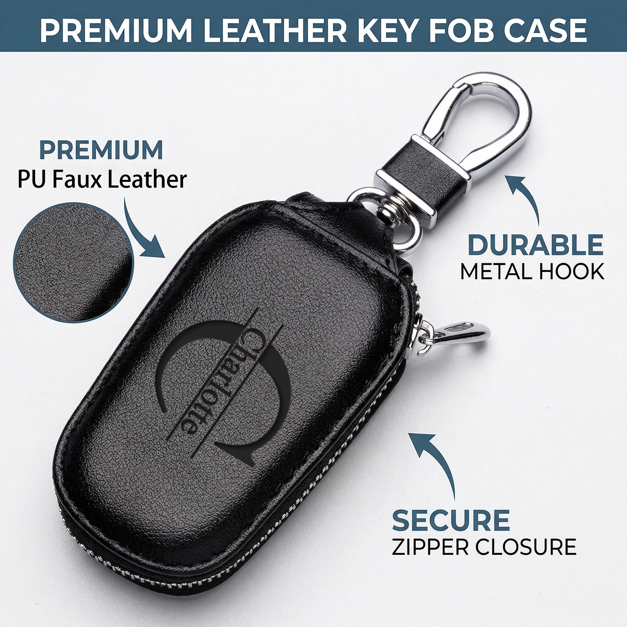 Personalized Custom Zipper Key - đánh giá và giá Monogram Keychain Leather