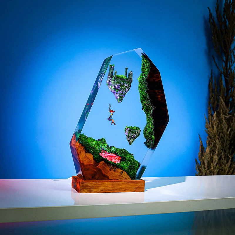 Resin Table Lamp Sky Island Mo - đánh giá và giá Custom Night Sky
