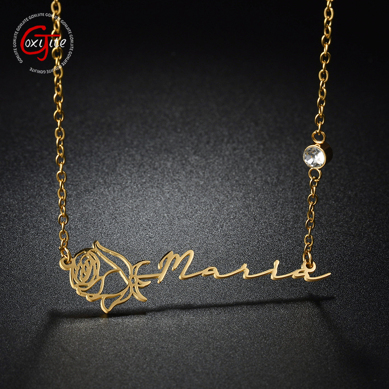 Goxijite Customized Rose Neckl - đánh giá và giá Birth Flower Necklace