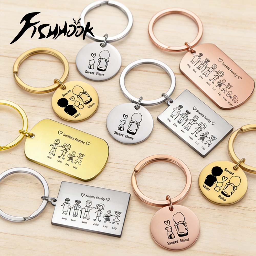 Family Personalized Keychain C - đánh giá và giá Initial Ring Custom