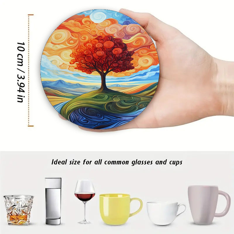 4 tree print coasters, suitabl - đánh giá và giá Family Tree Print