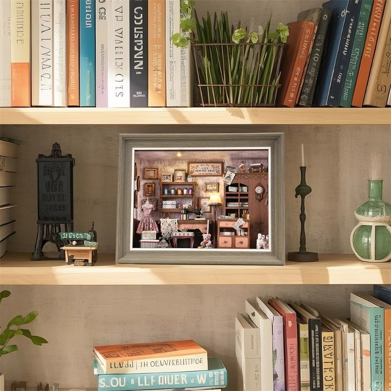 DIY Book Nook Kit 3D Miniature - đánh giá và giá Engraved Wood Frame