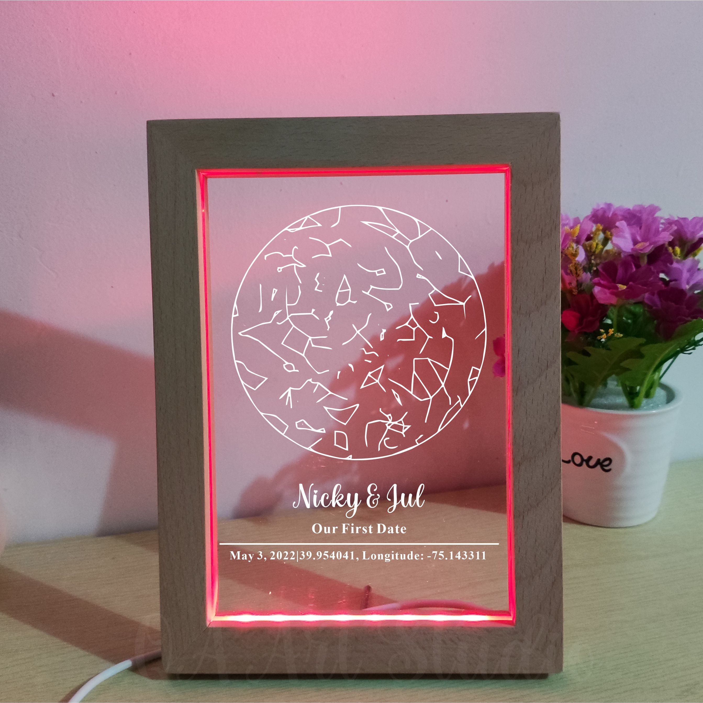 Personalized Wooden Acrylic Ni - đánh giá và giá Custom Star Map