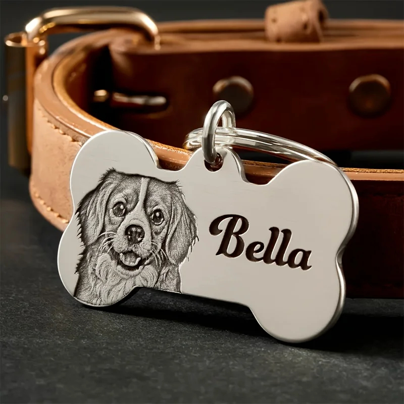 Personalized Bone Pet Keychain - đánh giá và giá Pet Portrait Custom