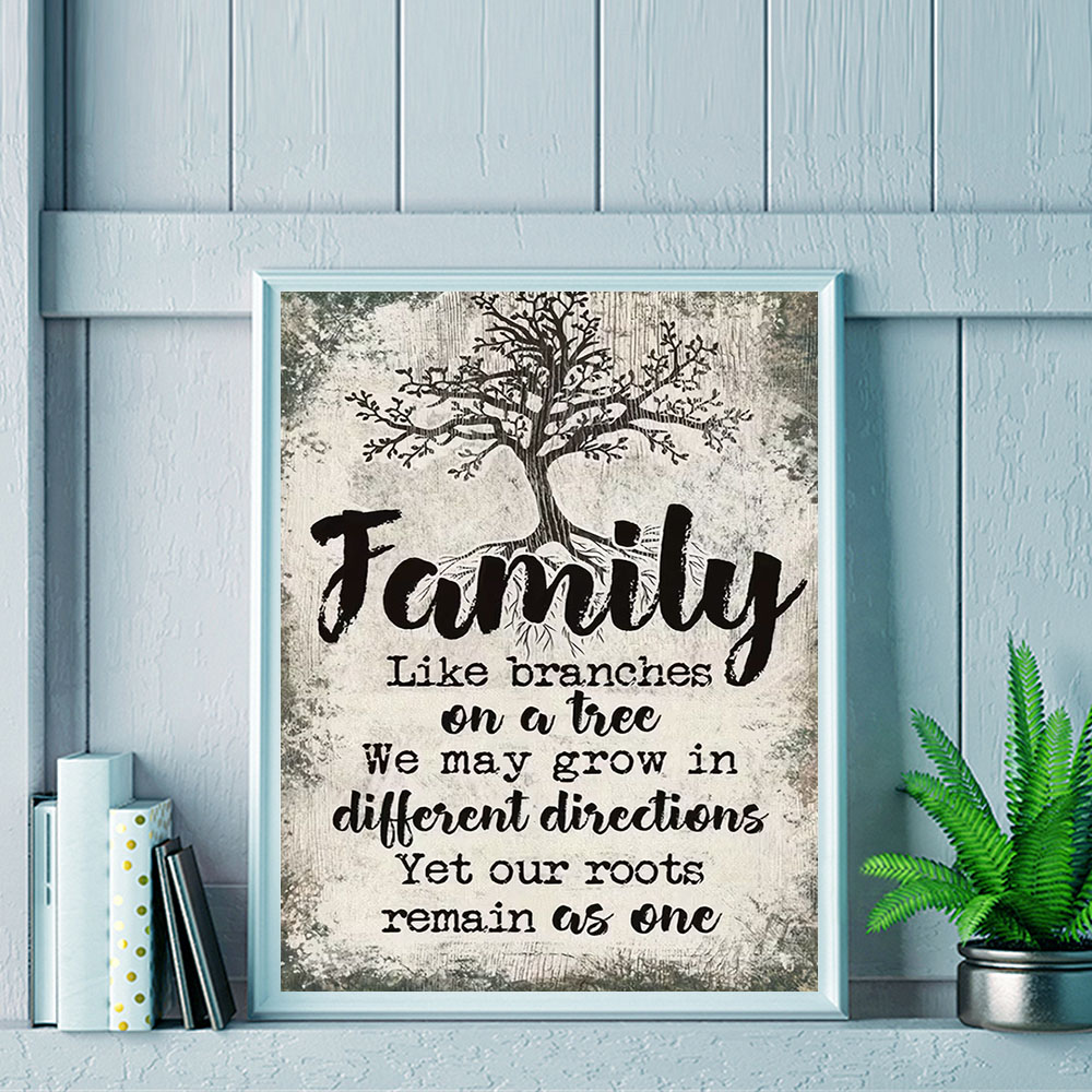 HUACAN  11CT Cross Stitch Comp - đánh giá và giá Family Tree Print