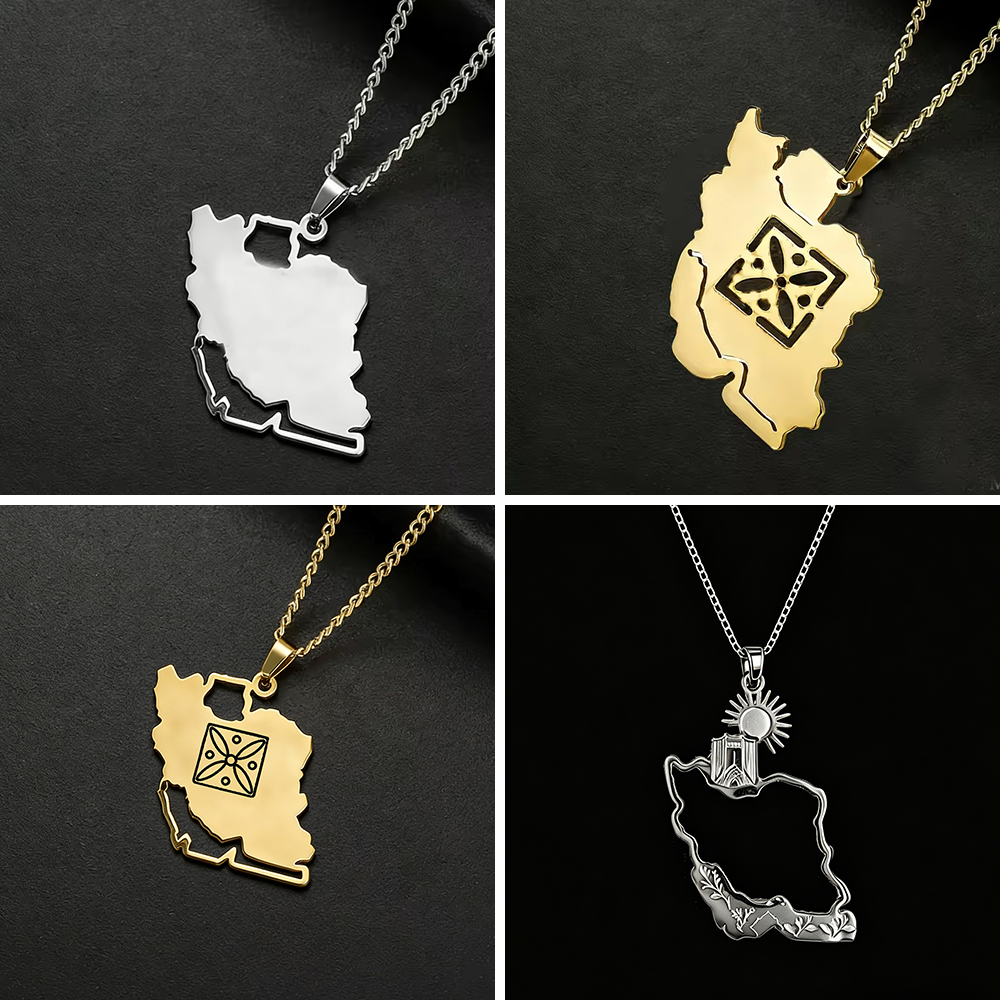 Lucktune Iran Map Pendant Neck - đánh giá và giá Custom Star Map