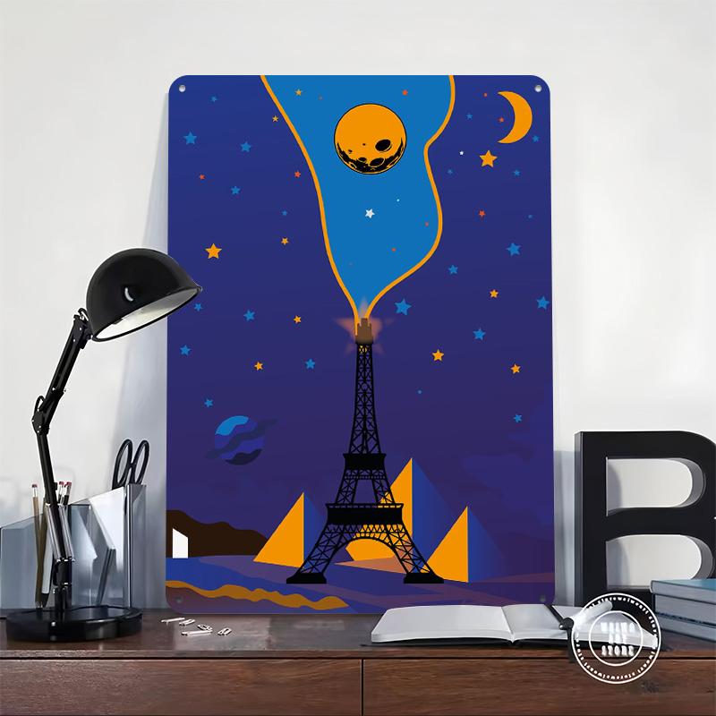 Eiffel Tower Night Sky Poster  - đánh giá và giá Custom Night Sky