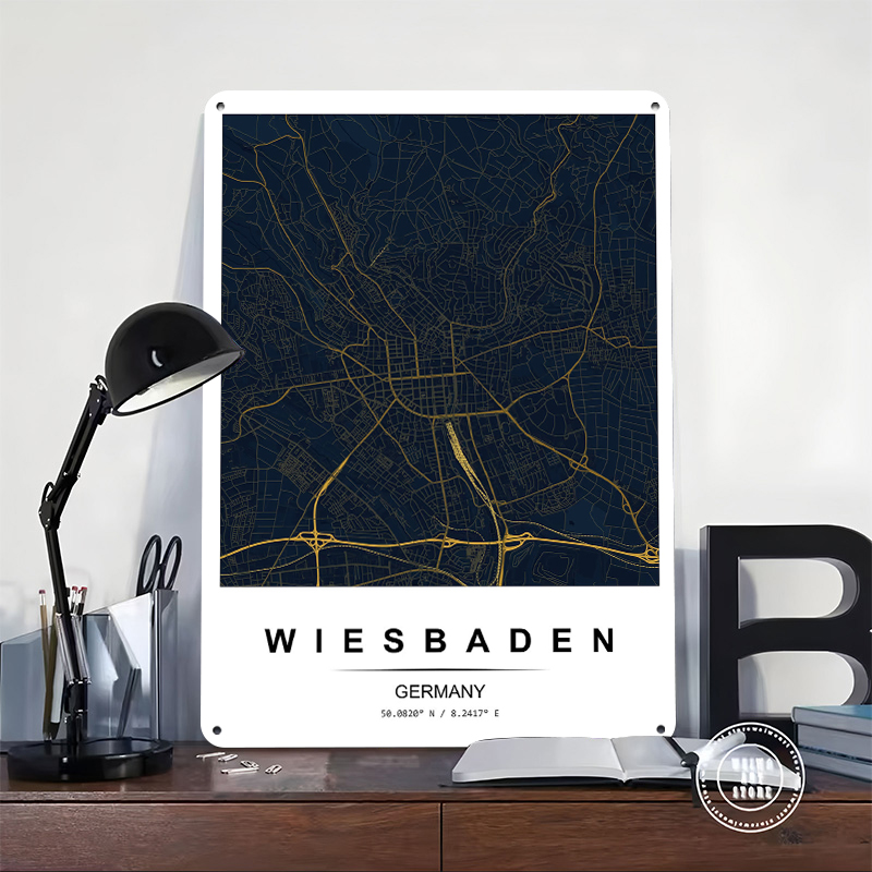 Wiesbaden City Map Printed Pos - đánh giá và giá Custom Map Poster