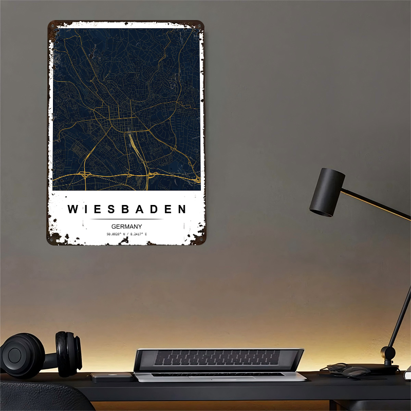 Wiesbaden City Map Printed Pos - đánh giá và giá Custom Map Poster