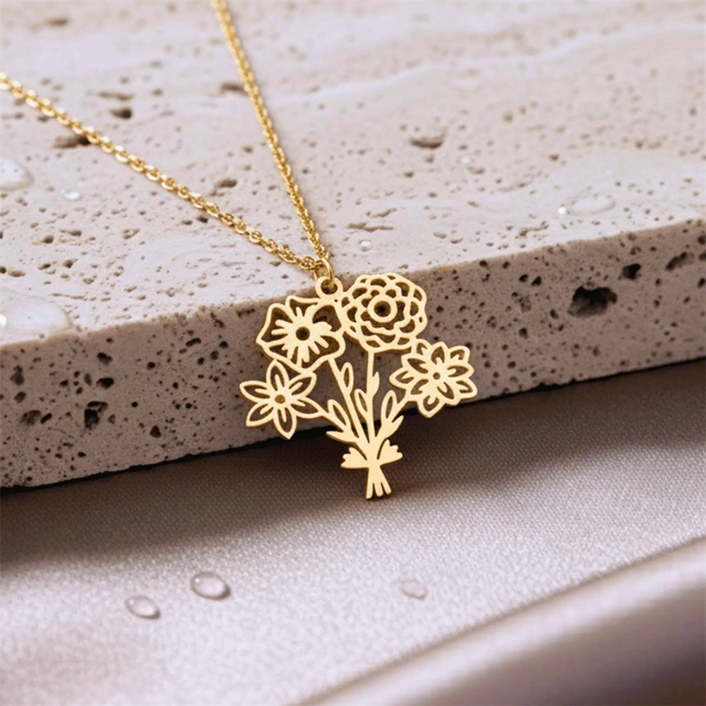 Personalized Birth Flower Bouq - đánh giá và giá Birth Flower Necklace