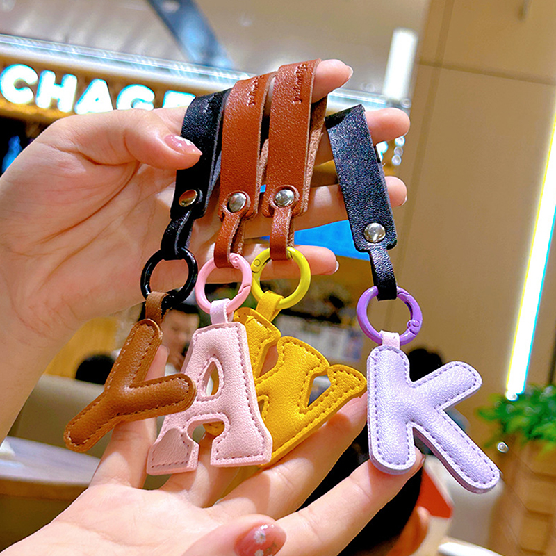 A To Z PU Leather Initial Lett - đánh giá và giá Monogram Keychain Leather