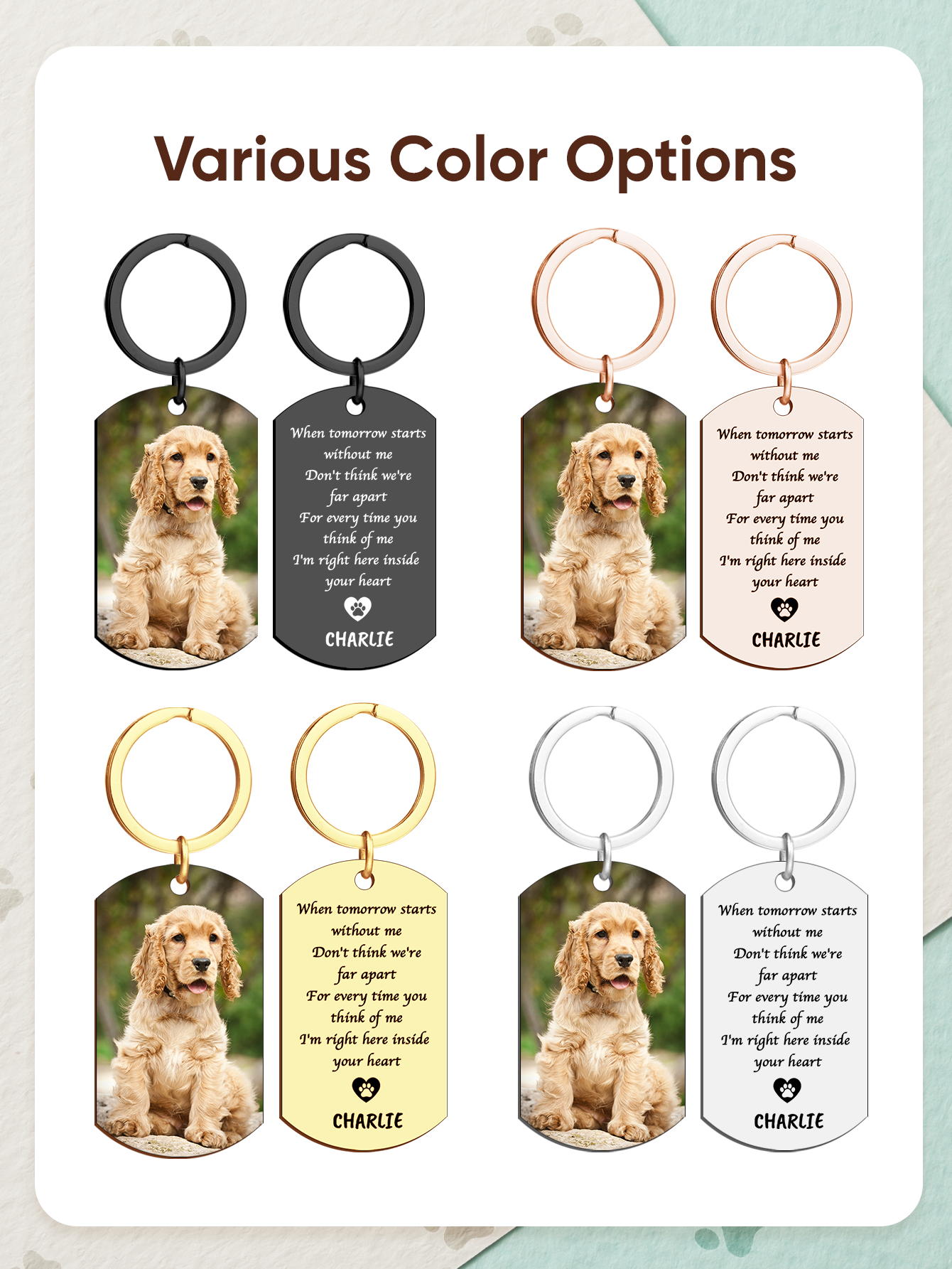 Personalized Pet Photo Keychai - đánh giá và giá Pet Portrait Custom