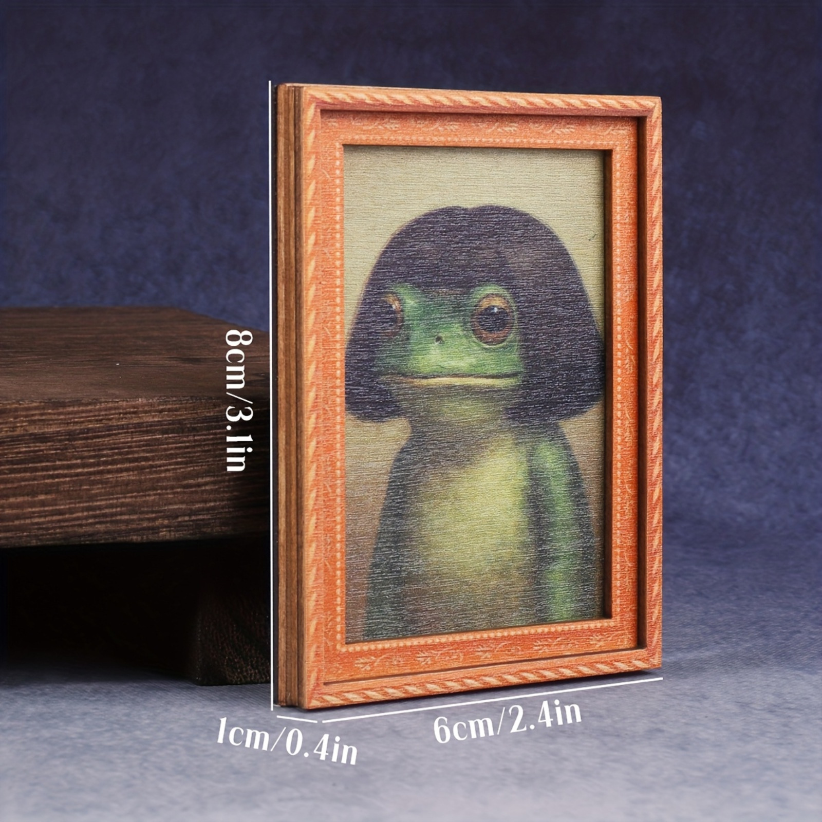 Whimsical Frog Wood Photo Fram - đánh giá và giá Engraved Wood Frame