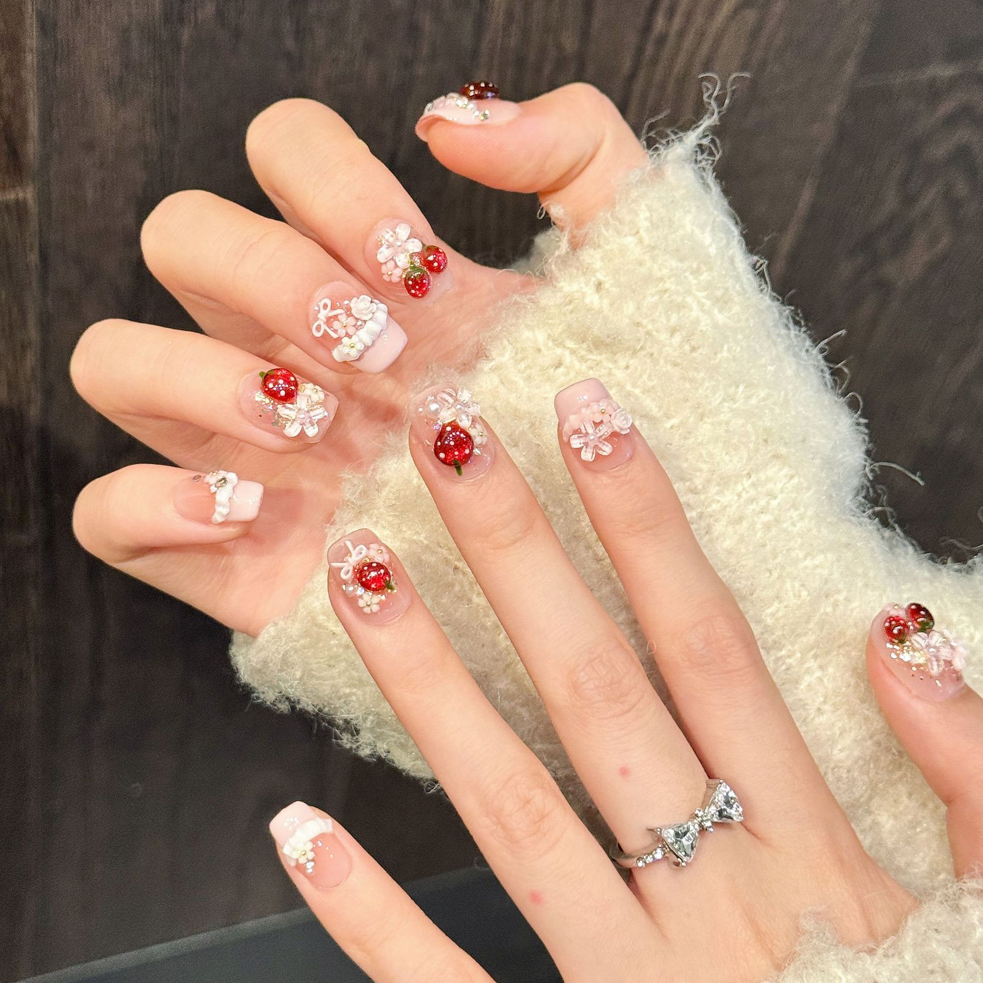 10pcs Cute Red Strawberry Pres - đánh giá và giá Pressed Flower Art
