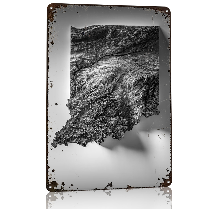 Indiana Topographic Map Printe - đánh giá và giá Custom Map Poster