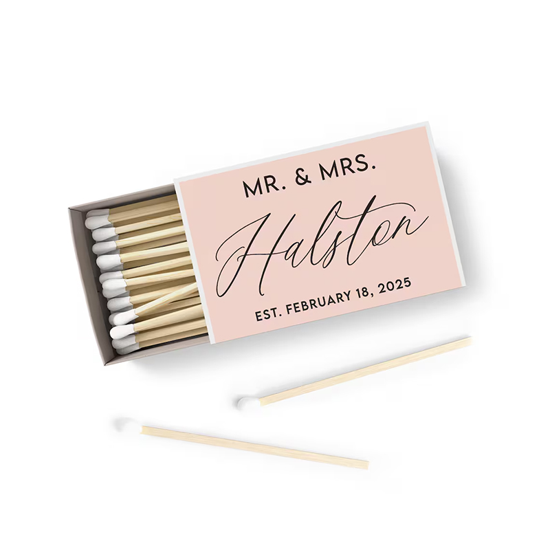 50/100PCS Personalized Matchbo - đánh giá và giá Personalised Candle Label