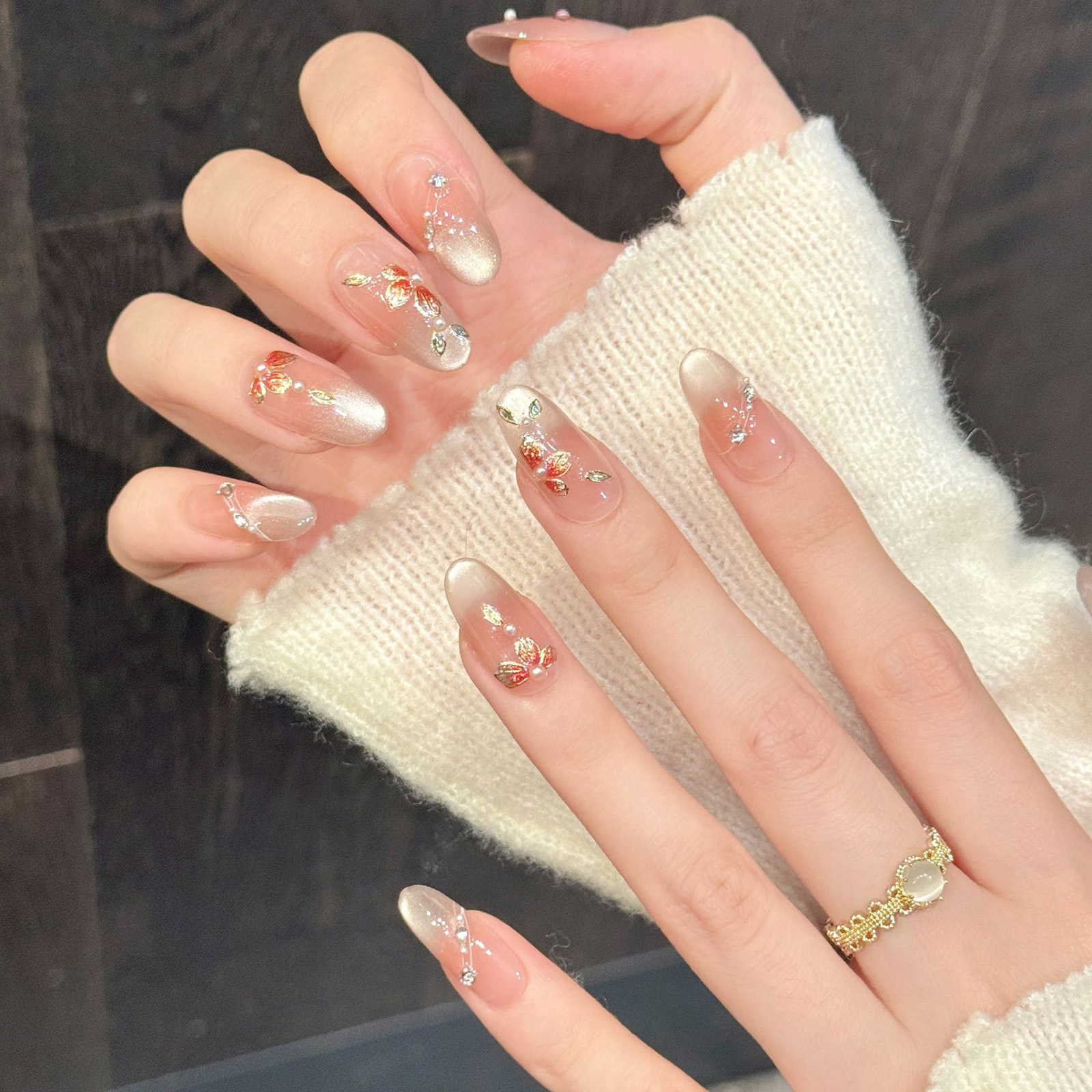 10pcs Handmade Fake Nails Pres - đánh giá và giá Pressed Flower Art